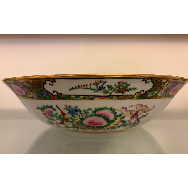 Ceramic Vintage Canton Famille Rose 96pc Hand Painted China Set Flawless Condition* Complete Place Settings for 12 For Sale - Image 7 of 12