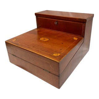 Antique Table Top Captain's Writing Desk For Sale