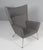 Hans J. Wegner lounge chair / wing chair original upholsterd with aniline leather. Frame of brushed steel. Model CH448,...