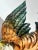 Ceramic Vintage Hand-Painted Italian Majolica Ceramic Fighting Rooster Sculpture, a Pair 1980's For Sale - Image 7 of 15
