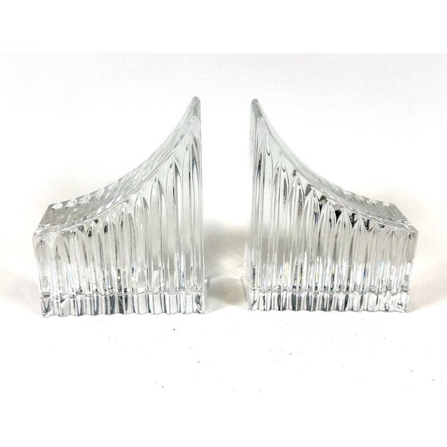 Mid-Century Crystal Glass Bookends, 1970s, Set of 2 For Sale - Image 10 of 10