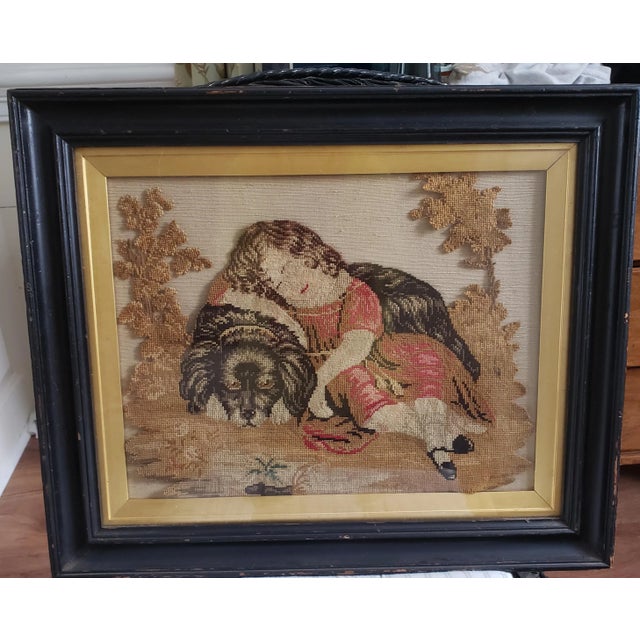 English 1970s English Needlework Picture, Framed For Sale - Image 3 of 5
