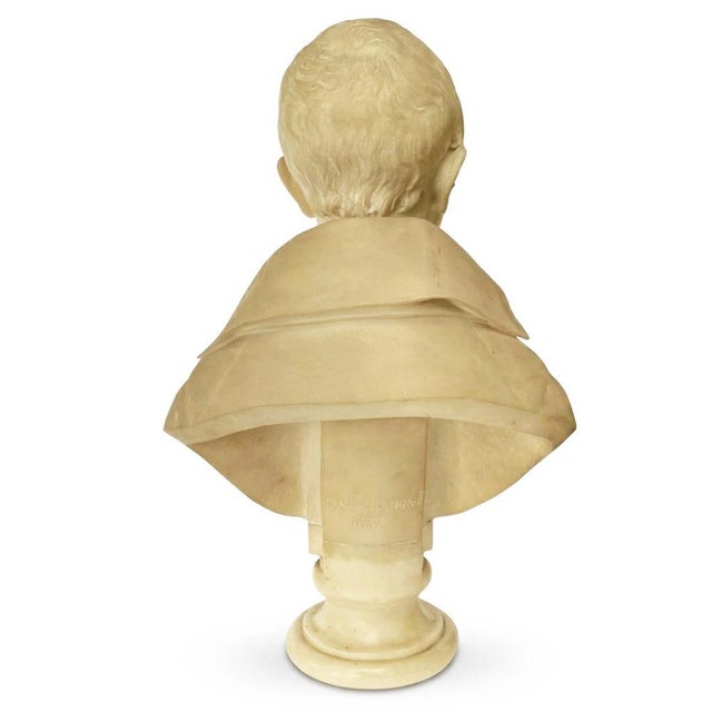 Mid 19th Century Stanga Francesco, Bust of a Child, 1837, Marble For Sale - Image 5 of 13