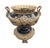Mid 20th Century Mid 20th Century Large Neoclassical Black & Gilt Urn Centerpiece Bowl With Figural Handles For Sale - Image 5 of 9
