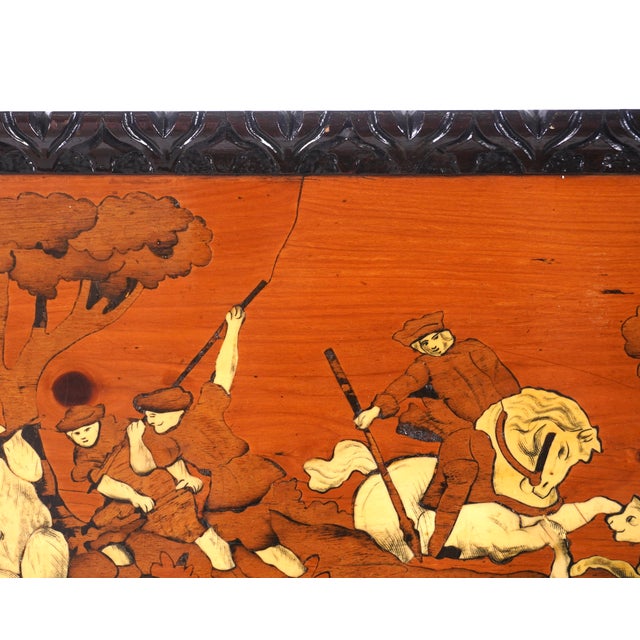 Marquetry Inlaid Hunting Plaques, a Pair For Sale In Tampa - Image 6 of 7