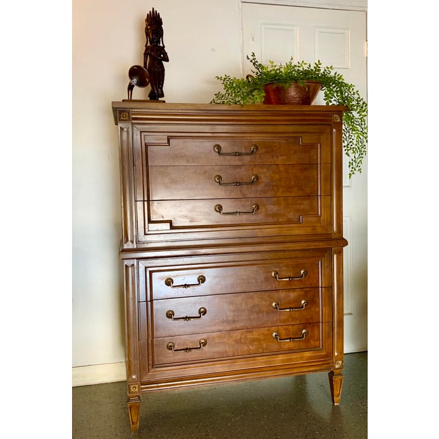 Thomasville Mid Century Furniture Solid Wood Highboy Dresser Chairish