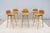 Danish Iskos-Berlin for Muuto Brown Leather Fiber Bar Stools Oak Base - Set of 3 For Sale In New York - Image 6 of 18