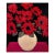 Large Original Floral Oil Painting of Red Sunflowers For Sale