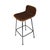 Industrial Bar Stool with Wicker Seat by Dirk van Sliedrecht for Rohe Noordwolde For Sale - Image 3 of 7