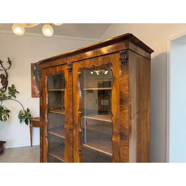 Biedermeier Walnut Display Cabinet For Sale - Image 5 of 18