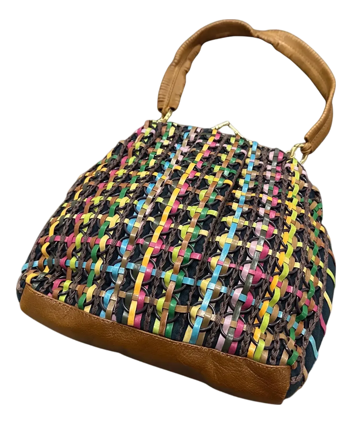 1990s Hand-Crafted Unique Woven French Hand-Bag by Jamin Puech