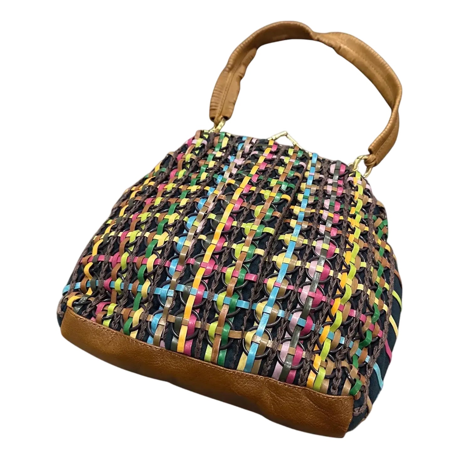 1990s Hand-Crafted Unique Woven French Hand-Bag by Jamin Puech
