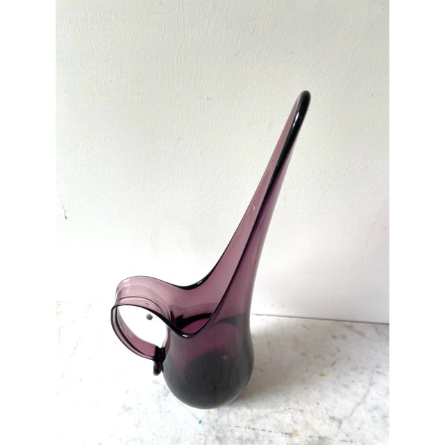Le Smith Viking Swung Amethyst Pitcher For Sale - Image 4 of 5