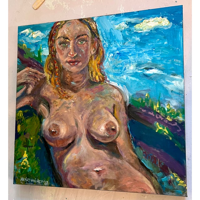 “Top of the World”, Original Oil Paintings, Portrait of a Woman, by Van Ness For Sale - Image 9 of 9