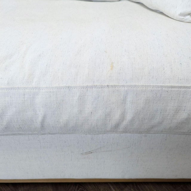 West Elm Newport 3-Seat Modern Cream Sofa For Sale - Image 9 of 10