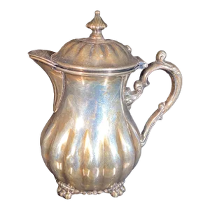 Mid 20th Century Pairpoint Silverplate Footed Creamer With Lid