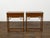 Brown Pair of Teak 19th Century Console Tables with Drawers and Humpback Stretchers For Sale - Image 8 of 12