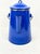 Vintage Blue Speckled Enamelware Coffee Percolator Pot With Bail Handle For Sale - Image 4 of 10