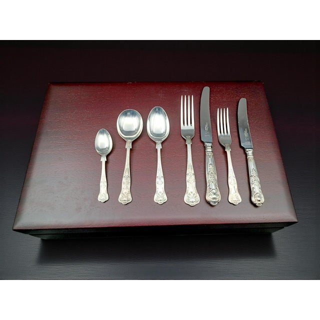 Sheffield Silver Cutlery Set for 8 from Arthur Price of England, 1990s, Set of 50 For Sale - Image 4 of 7