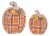 Harvest Plaid Pumpkin Decor (Set of 2) For Sale
