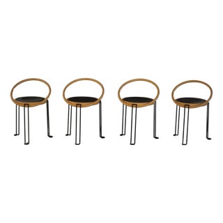 Sculptural Oblado Dining Chairs by Børge Lindau, 1970s, Set of 4 For Sale