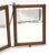 Vintage Oak Triple Wall Mount Vanity Mirror For Sale - Image 4 of 9