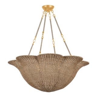 Hudson Valley Lighting Ardonia 38 in. 6 Light Chandelier in Vintage Gold Leaf Finish For Sale
