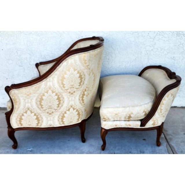 Henredon Henredon Louis XV Duchesse Brisée Lounge Chair French Bergère For Sale - Image 4 of 13