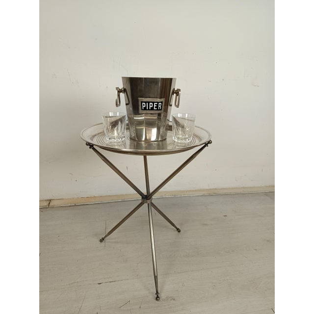 Vintage Silver Side Table, 1970s For Sale - Image 6 of 16