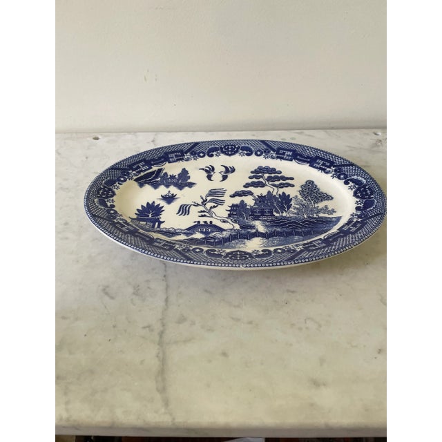 Wonderful blue Willow platter made in Japan early 20th century. In excellent condition.