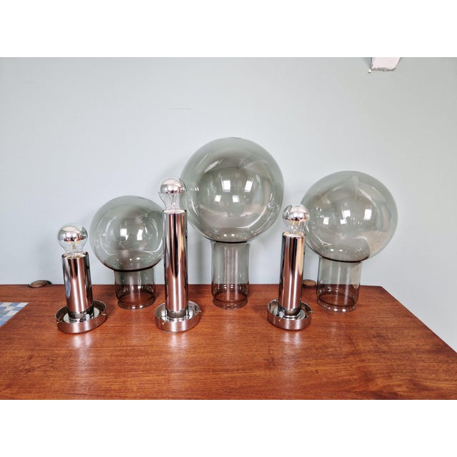 Maxi Globe Ceiling Lights from Raak Amsterdam, 1960, Set of 3 For Sale - Image 10 of 15