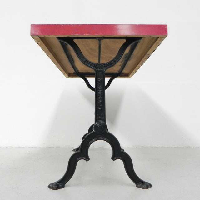 Bistro Table with Cast Iron Base, 1930s For Sale - Image 11 of 18