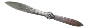 Unusual Antique 1870s Gorham Aesthetic Victorian Sterling Silver Letter Opener & Book Marker