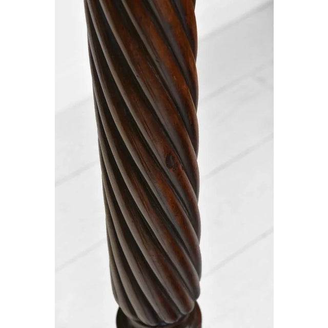 Antique Mahogany Tall Torchere Plant Stand, 1890s For Sale - Image 6 of 10