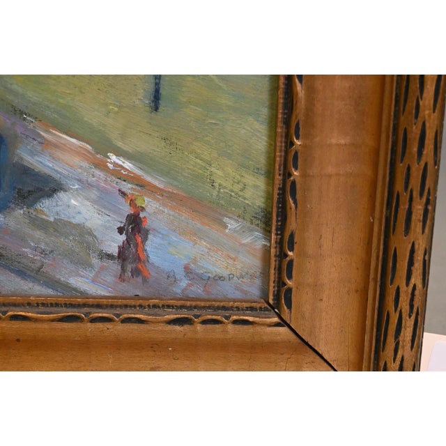 1910s Arthur Clifton Goodwin (American 1864-1929) Impressionist Oil Painting on Board - View of Central Park Circa 1915 For Sale - Image 5 of 10