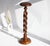 Tall Twisted Hand-Carved Wooden Pedestal, 1950s For Sale - Image 9 of 9