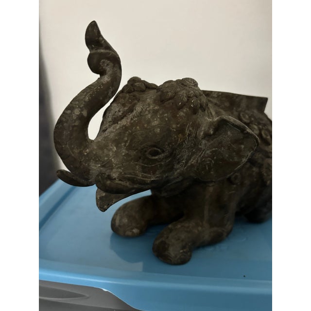 Antique Asian Bronze Cast Iron Caparison Elephant Censer, 1800s For Sale - Image 12 of 12