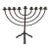 Vintage 1980s Candelabra 9 Cups Custom Made Wrought Iron 24'' Height X 24'' Width X 14'' Base For Sale