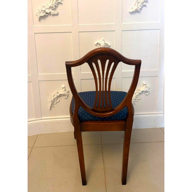 Antique Mahogany Shield Back Dining Chairs and Carvers, 1920, Set of 12 For Sale - Image 16 of 18