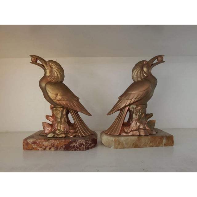 Metal Exotic Bird Bookends, France, 1920s, Set of 2 For Sale - Image 7 of 7