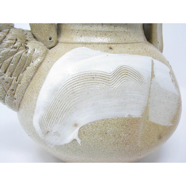 Vintage Decorative Studio Art Pottery Teapot With Abstract Design For Sale - Image 11 of 13