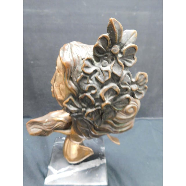Metal Sunol Alvar "Pareja" Bronze Sculpture With Granite Base Signed For Sale - Image 7 of 14