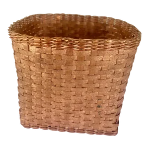 Copper Basket Weave Pot/Container