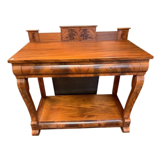 1960s Empire Style Mahogany Server For Sale