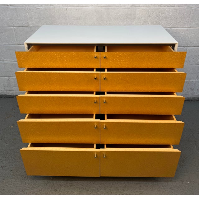 Wood Mid 20th Century Modern Birdseye Maple Twelve-Drawer Dresser For Sale - Image 7 of 18