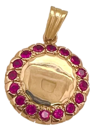 14k Gold and Ruby Handmade Pendant