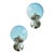 Light-Blue Ballotton Murano Glass Wall Sconces by Simoeng, Set of 2 For Sale - Image 7 of 7
