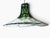 Stunning Murano Glass chandelier Lucky clover LS185, composed of 4 large glass leaves by Carlo Nason for Mazzega, Italy....