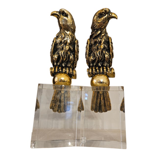 Wildwood Brass Parakeet Bookends- a Pair For Sale