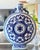 Large Blue & White Chinese Qainlong Style Moon Flask Vase For Sale - Image 11 of 11